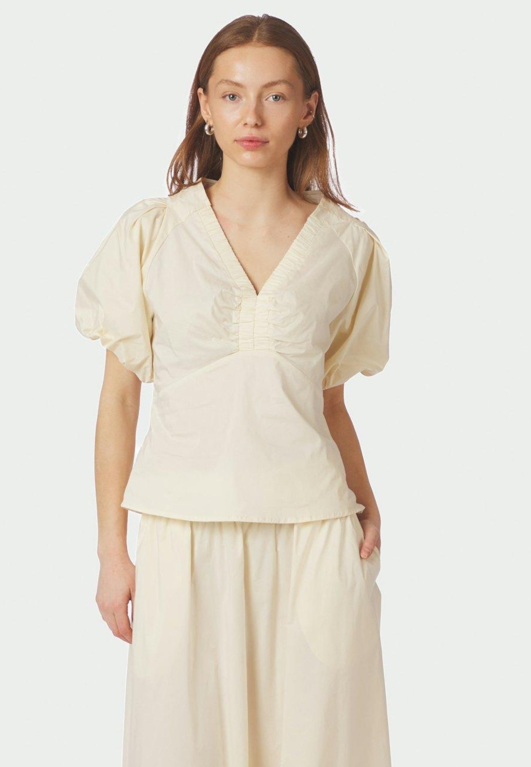 162219 Irina Poplin Blouse_Butter Yellow_Model_0