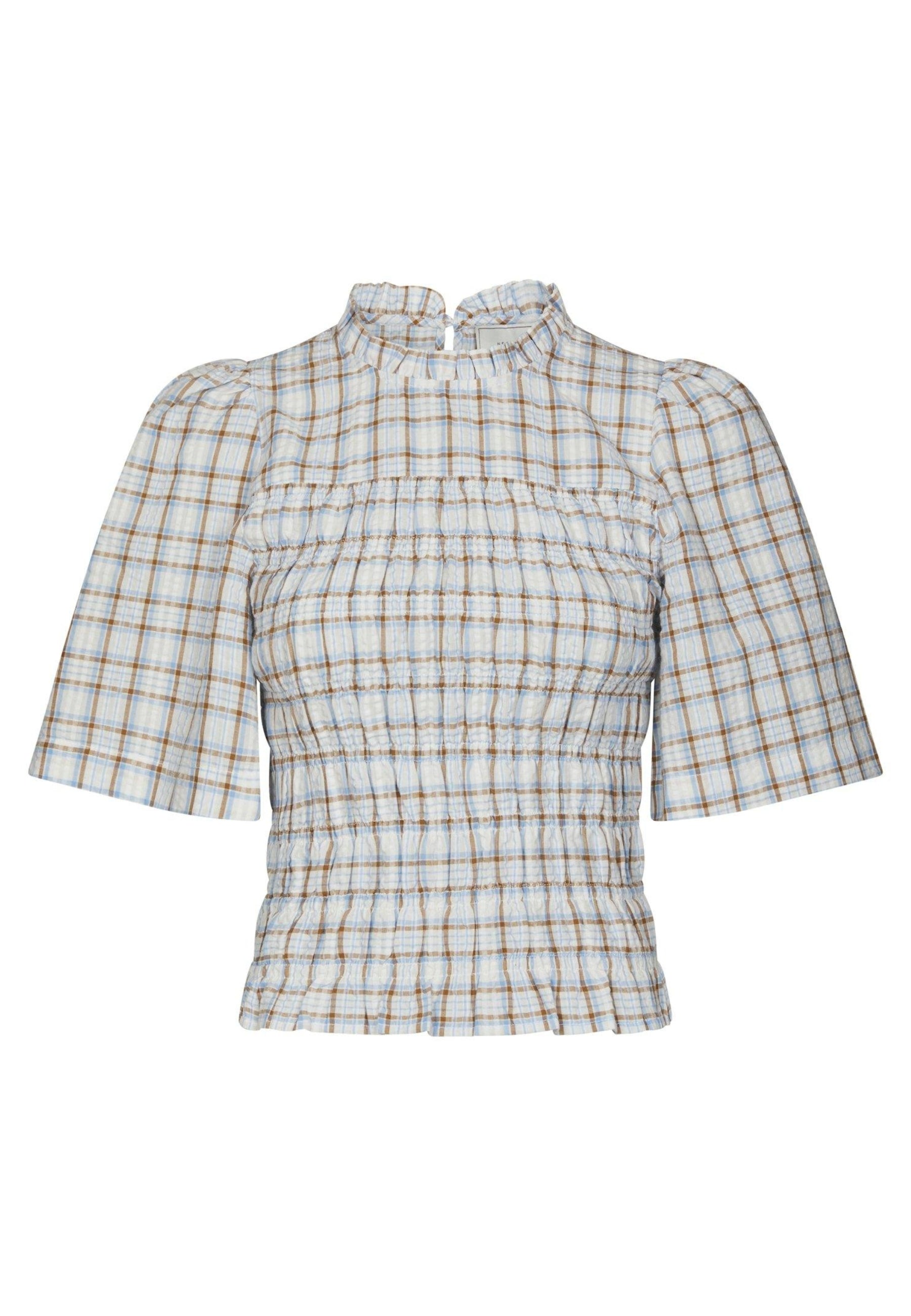 169142 Possini Mega Check Blouse_Light Blue_Packshot_0