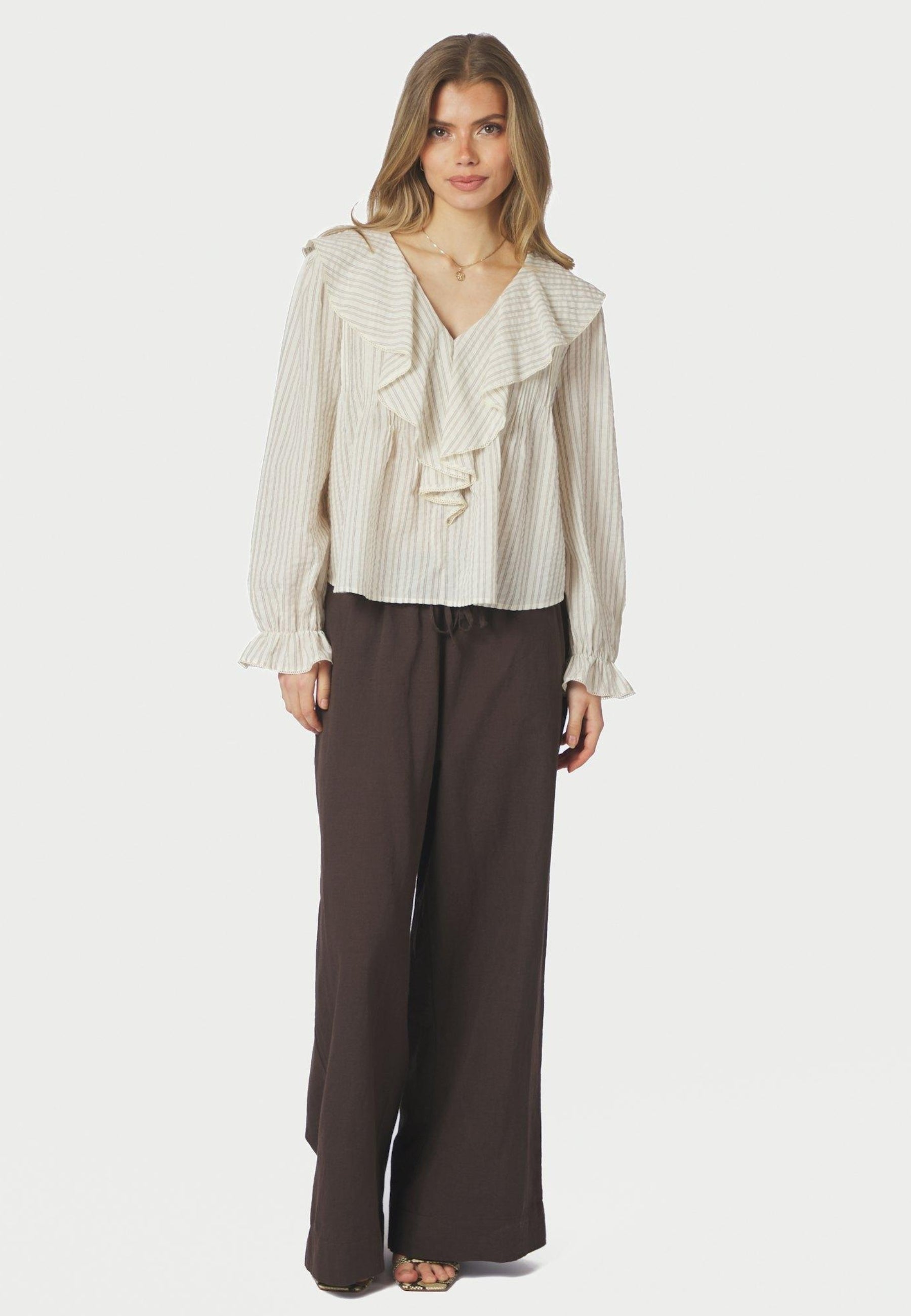 167698 Heifa Linen Pants_Dark Brown_Model_0