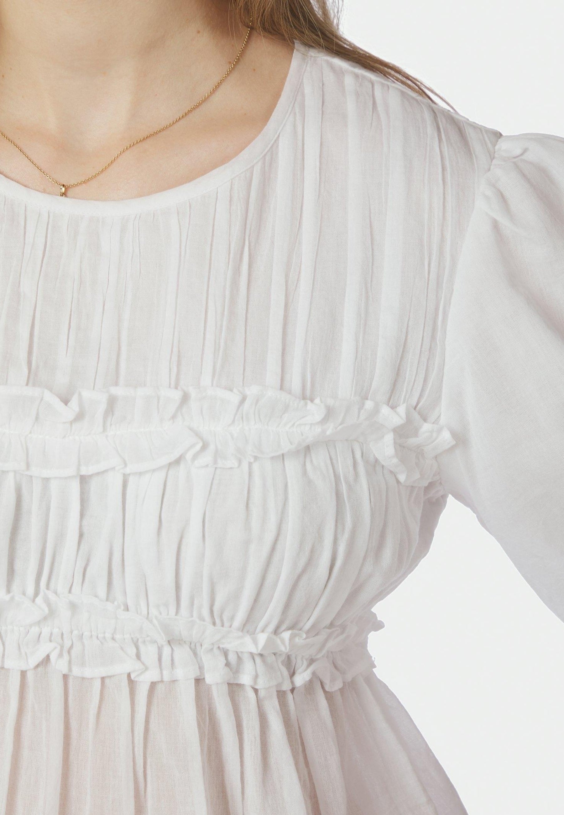 166388 Kiril S Voile Blouse_White_Model_1