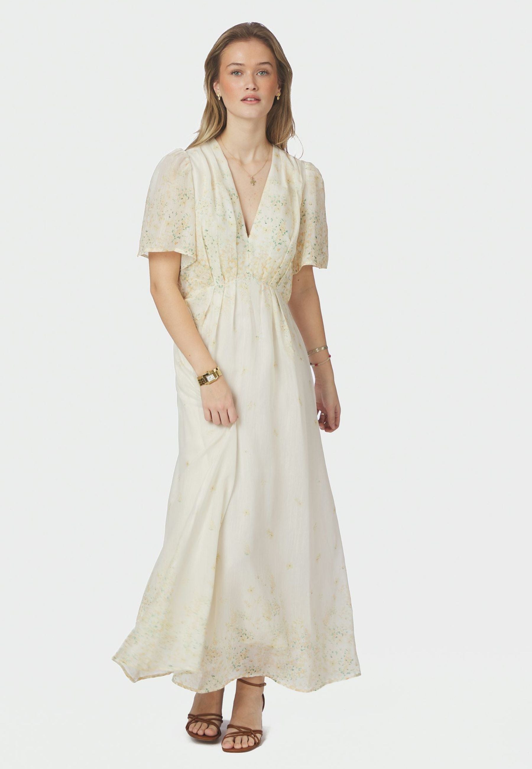 169070 Serna Gardenia Dress_Light Yellow_Model_0