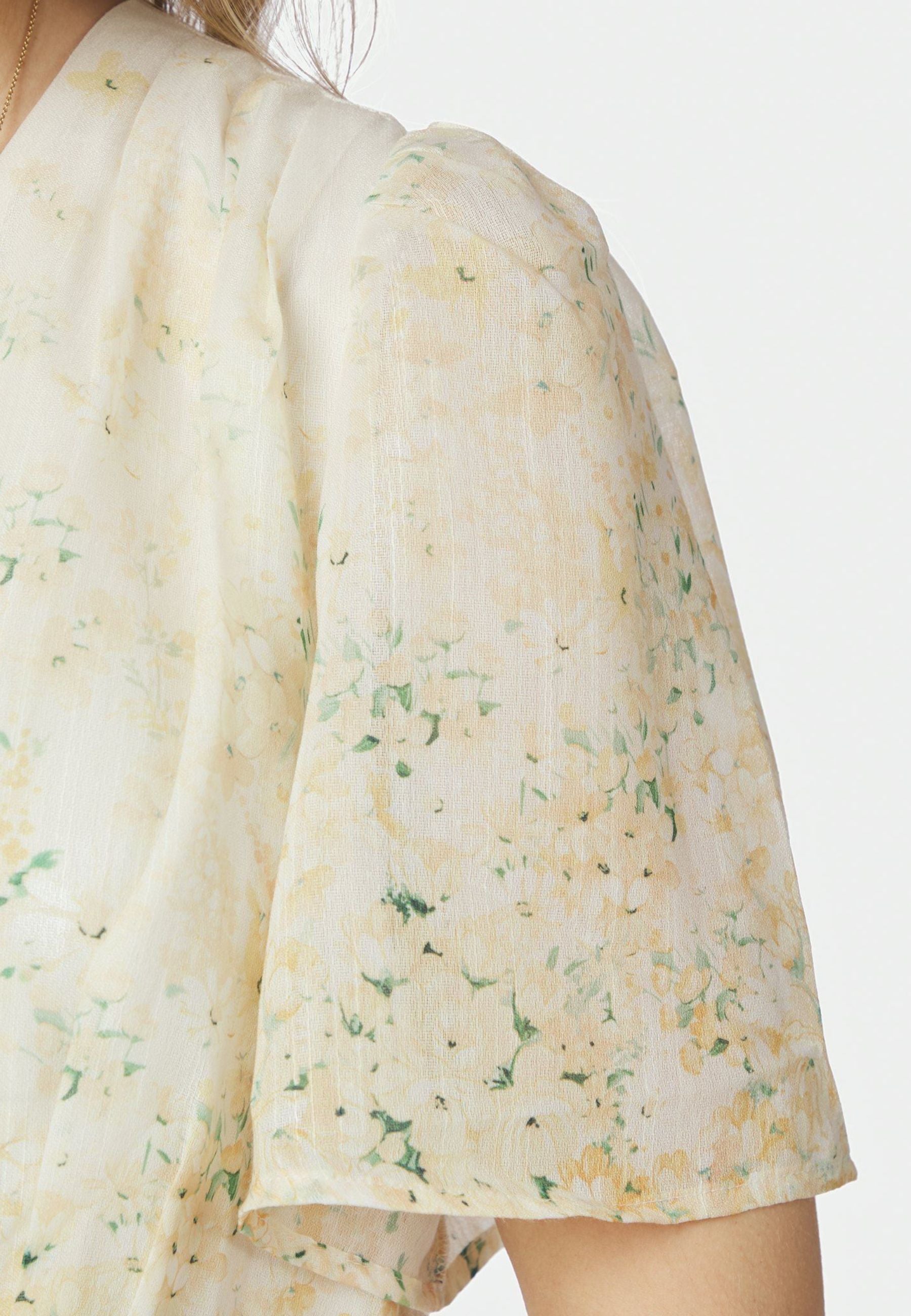 169070 Serna Gardenia Dress_Light Yellow_Model_1