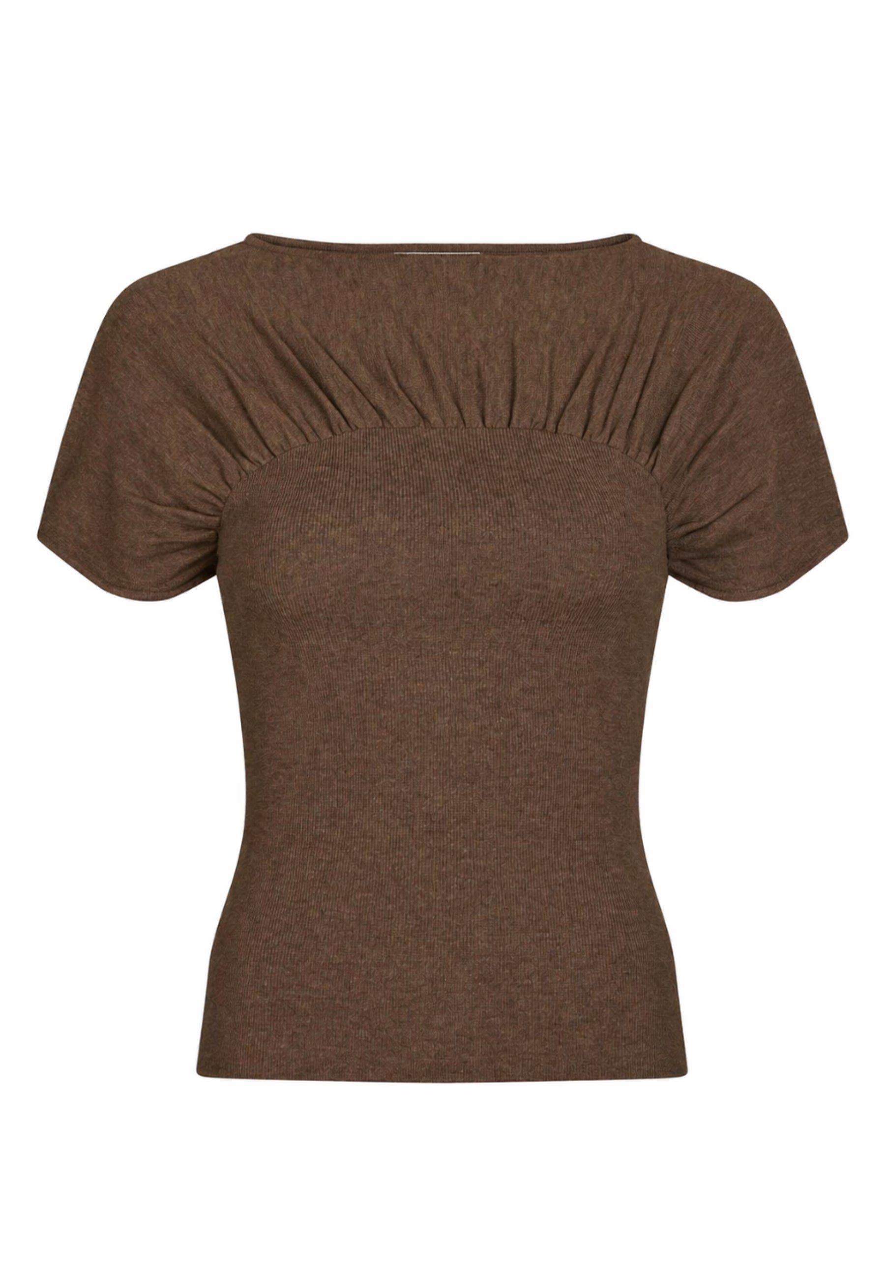 167346 Manthea Knit Top_Brown Melange_Packshot_0