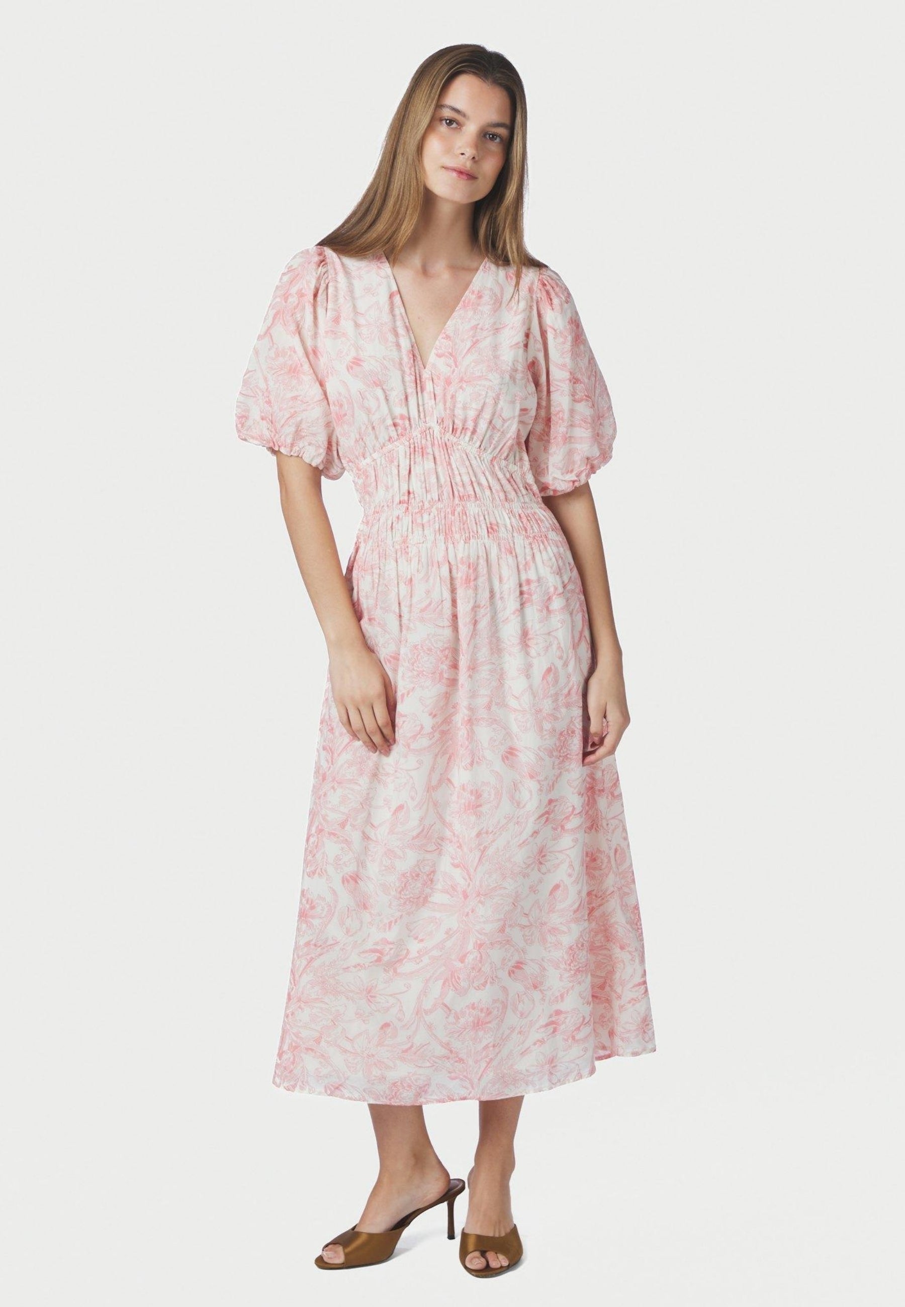 169339 Kalia Print Dress_Off White_Model_0