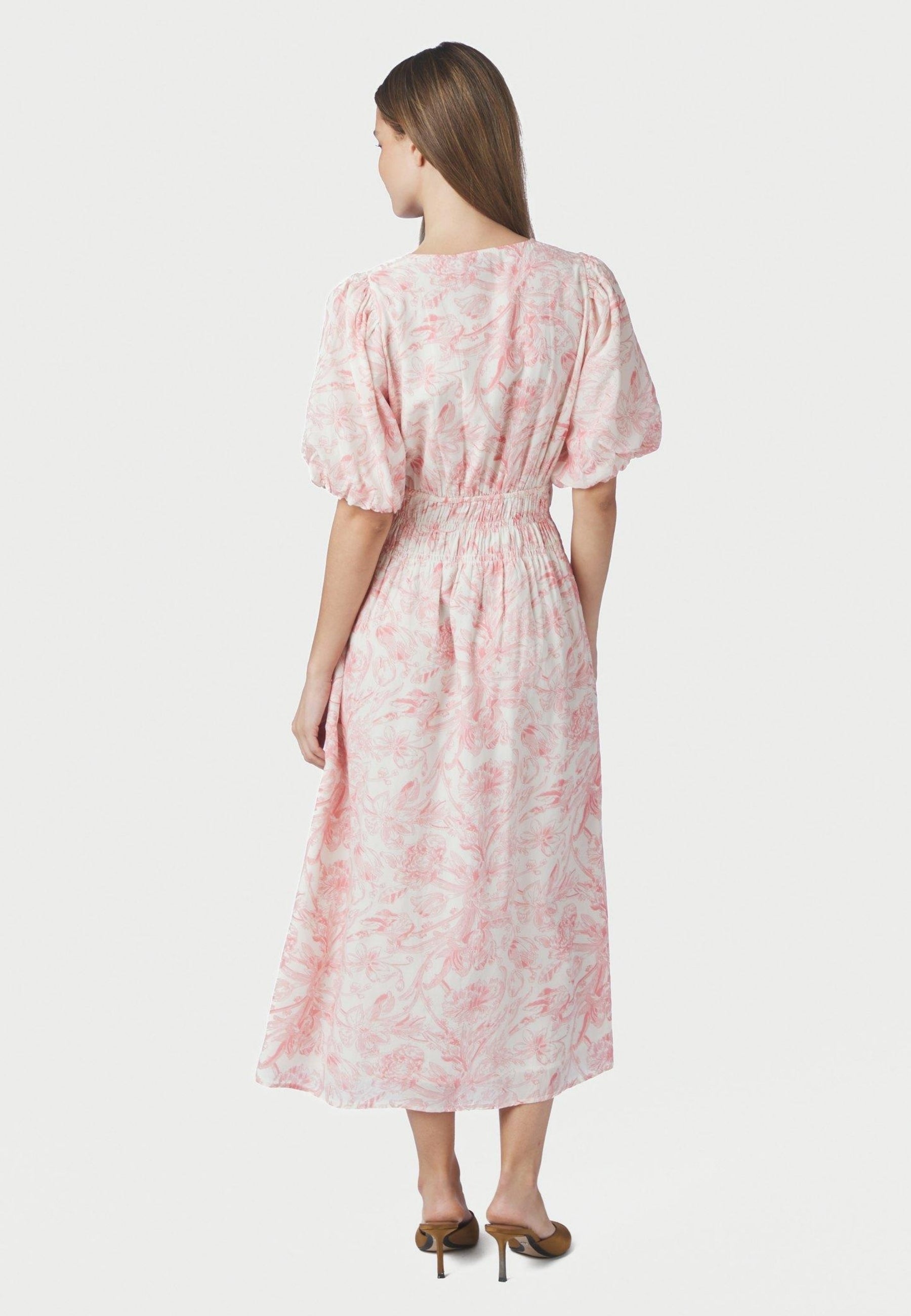 169339 Kalia Print Dress_Off White_Model_2