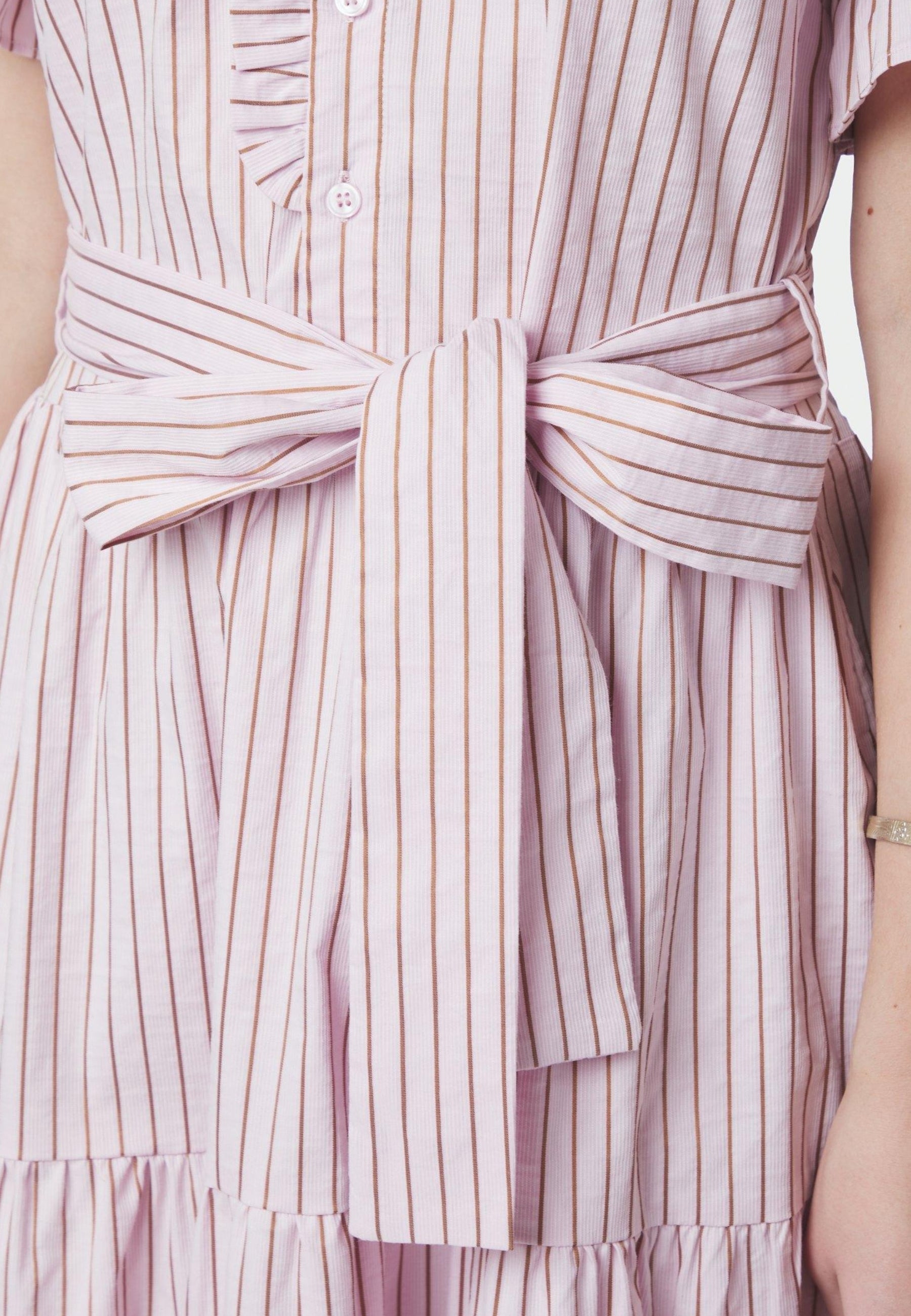169739 Nessie Structure Stripe Dress_Light Pink_Model_1