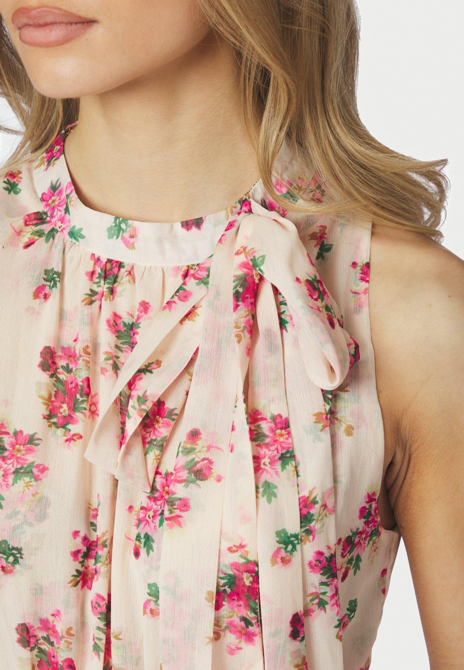 167706 Marli Amazing Chiffon Rose Dress_Rose_Model_1