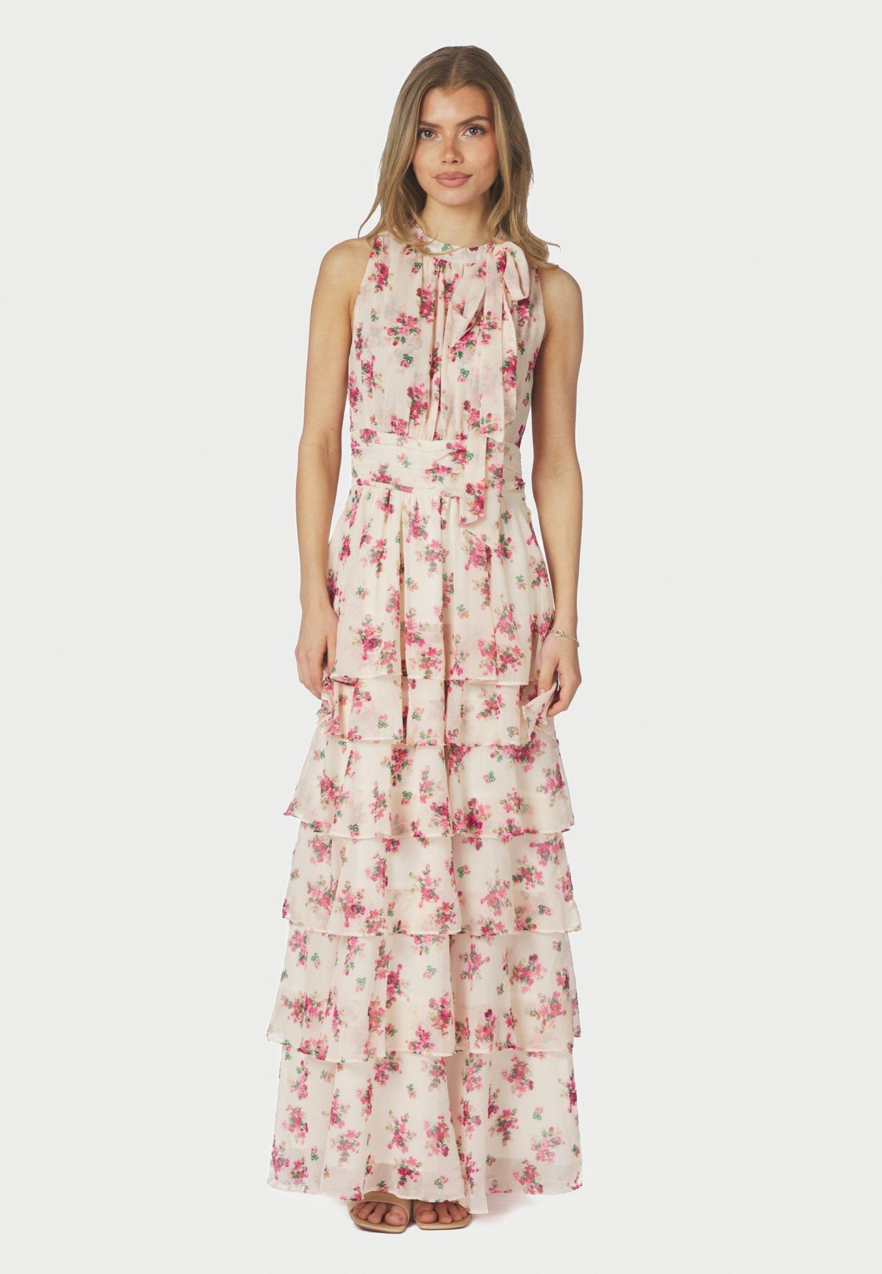 167706 Marli Amazing Chiffon Rose Dress_Rose_Model_0