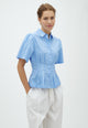 170012 Palara Stripe Poplin Shirt_Light Blue_Model_0