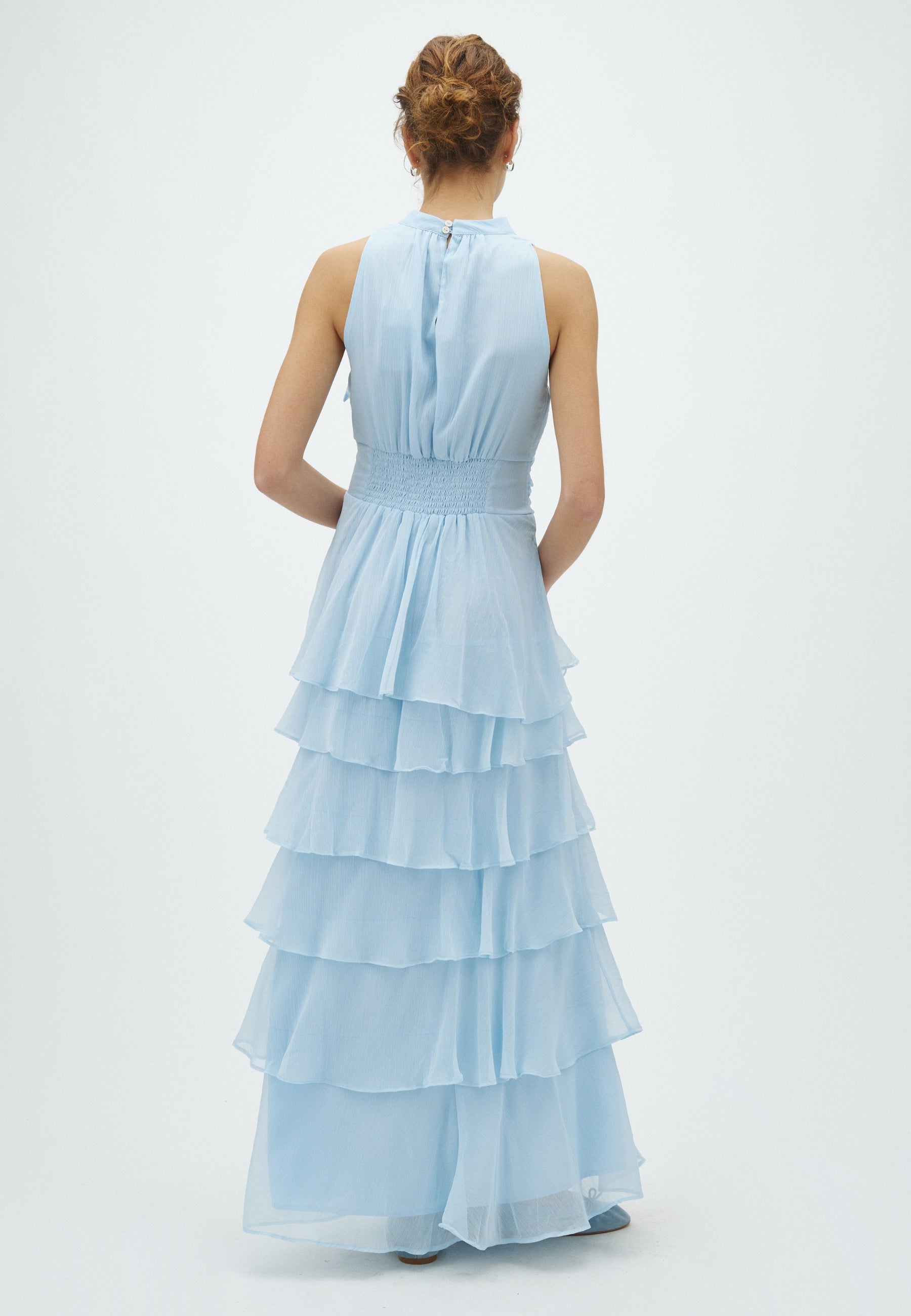 169167 Tarli Solid Chiffon Dress_Light Blue_Model_3