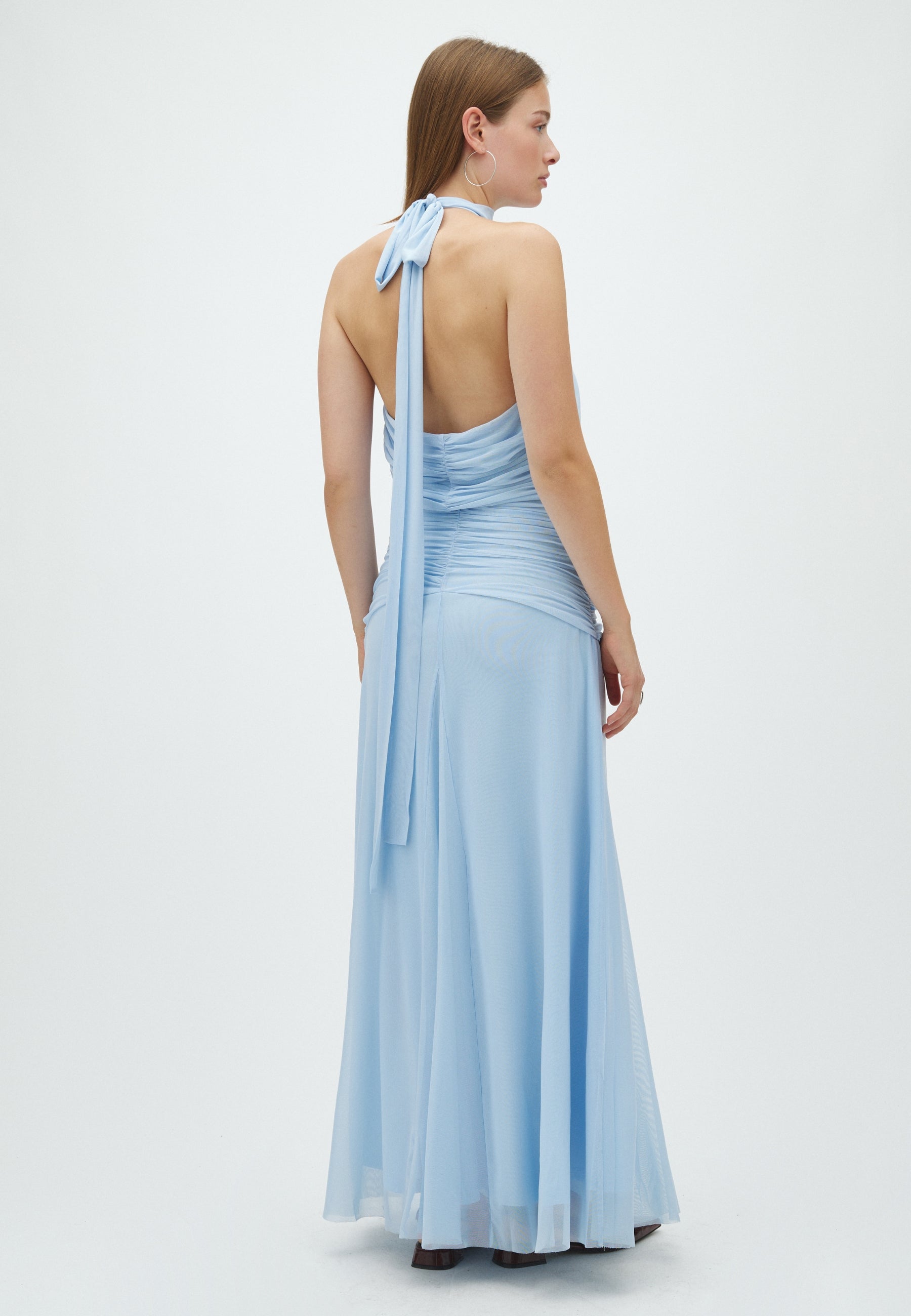 169168 Risseth Mesh Dress_Light Blue_Model_2