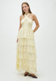 169163 Leoini Solid Chiffon Dress_Light Yellow_Model_0