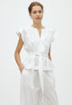 163355 Malia Cotton Satin Top_Off White_Model_0