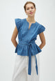 169581 Malia Denim Top_Blue_Model_0