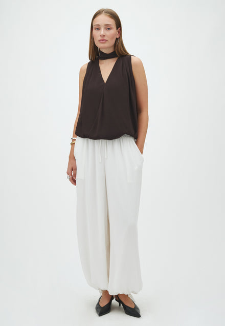 170015 Toxane Chiffon Pants_Off White_Model_0