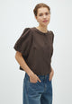 170009 Noisa Linen Blouse_Dark Brown_Model_0