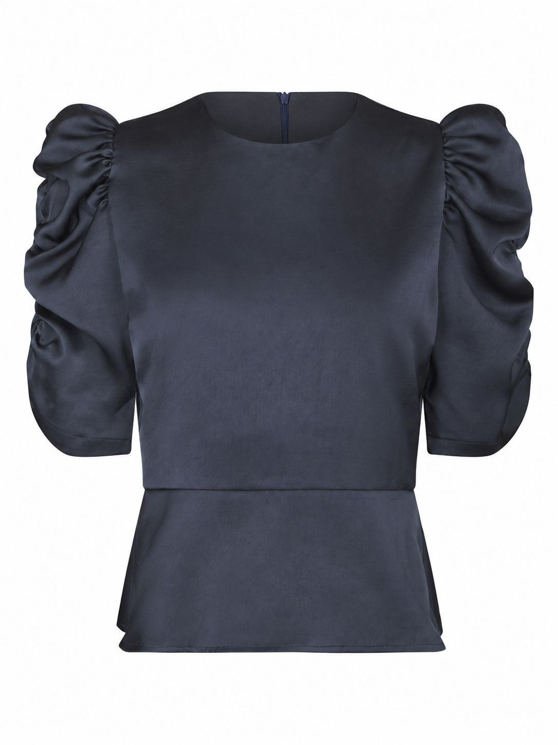 169164 Venua Heavy Sateen Blouse_Midnight Blue_Packshot_0