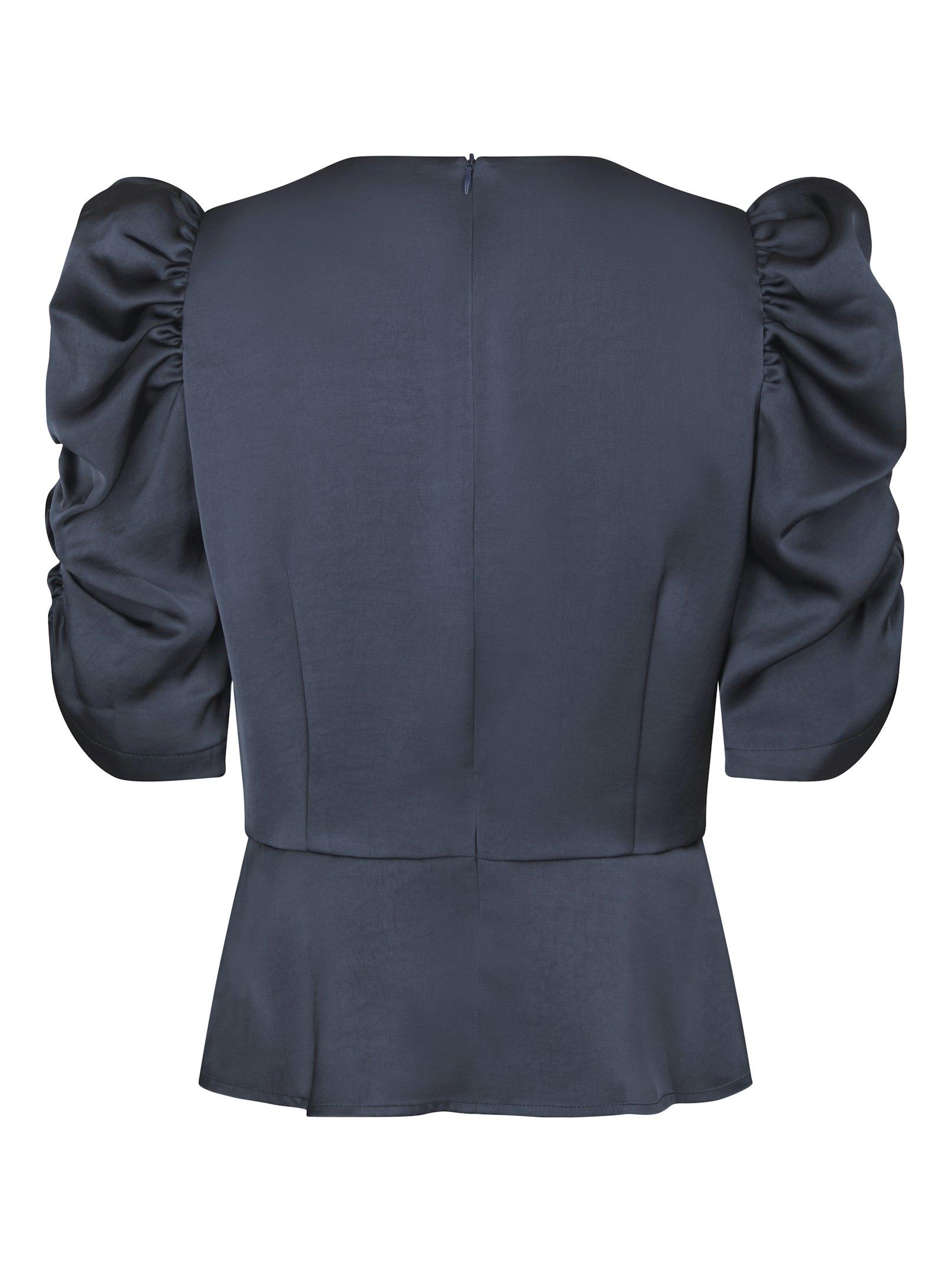 169164 Venua Heavy Sateen Blouse_Midnight Blue_Packshot_1