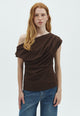169565 Dabelle Drapy Top_Dark Brown_Model_0