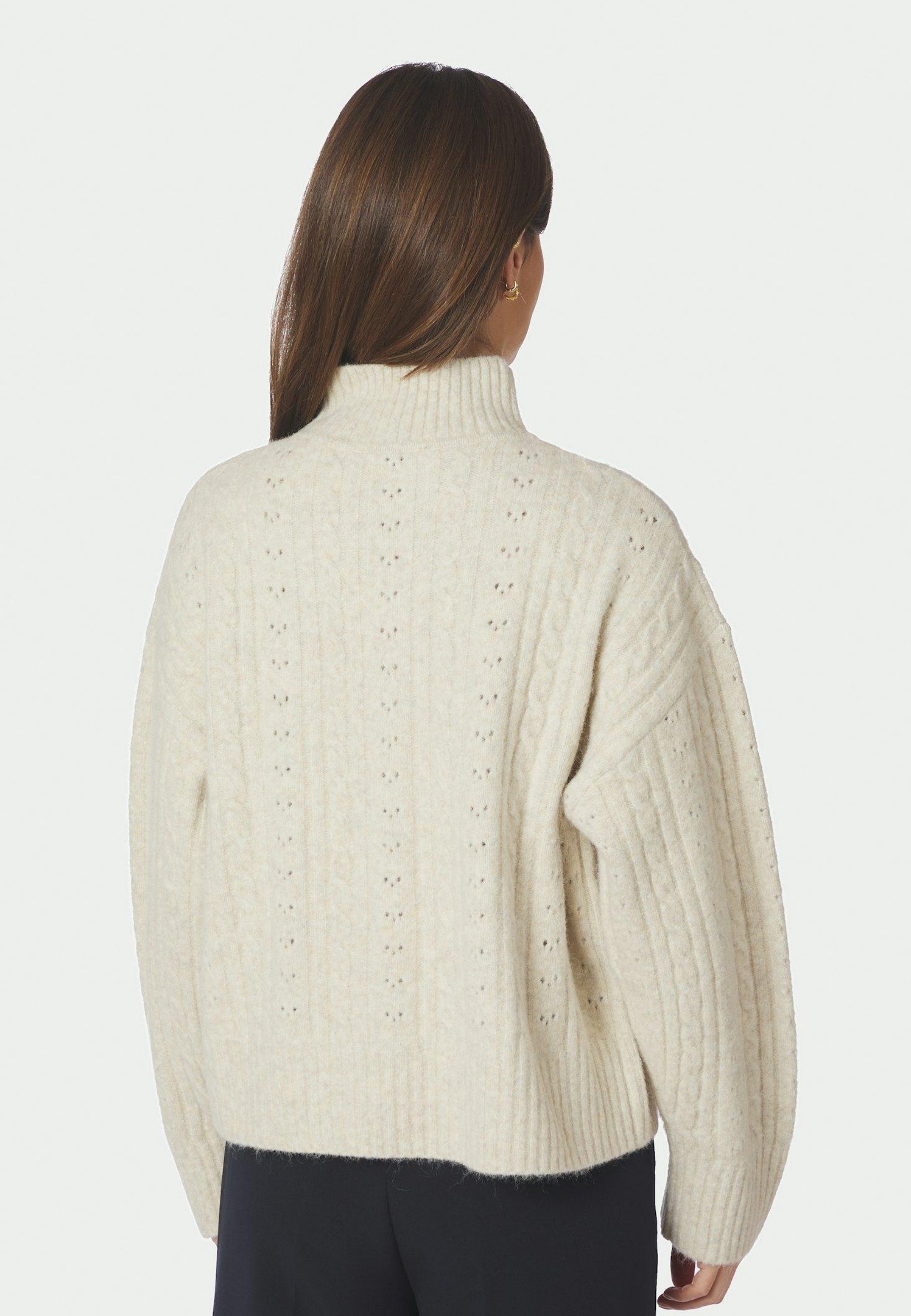 168520 Anda Cable Knit Blouse_Ivory_Model_2