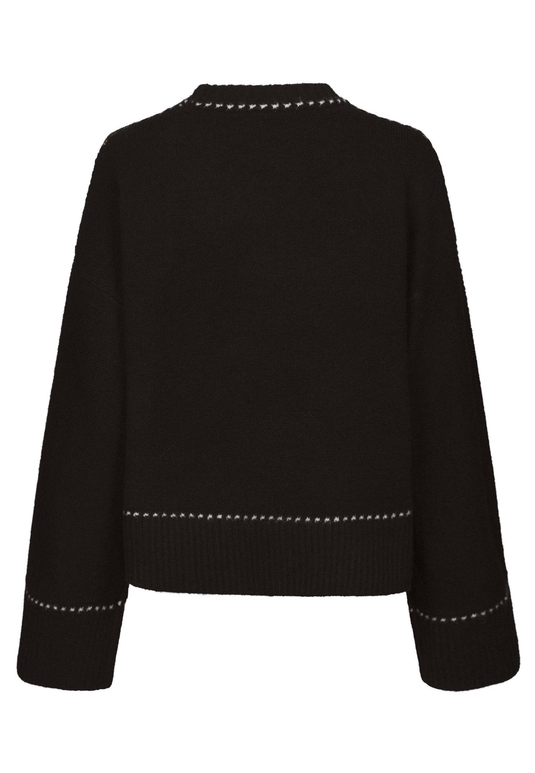 164818 Roeme Knit Stitch Blouse_Dark Brown_Packshot_1