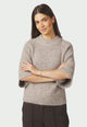 168190 Bandi Fluffy Knit Blouse_Beige Melange_Model_0