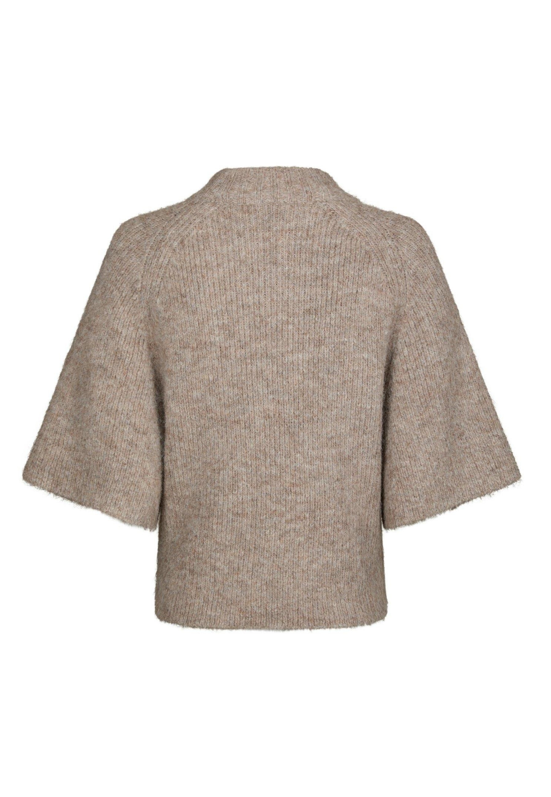 168190 Bandi Fluffy Knit Blouse_Beige Melange_Packshot_1