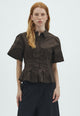 168932 Galara Poplin Shirt_Chocolate Brown_Model_0