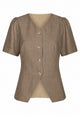 170530 Sules Pinstripe Blouse_Taupe_Packshot_0