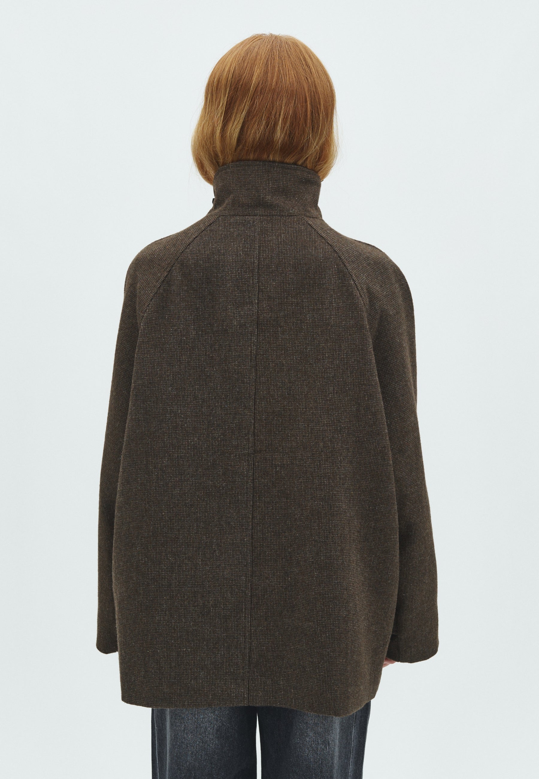 170037 Lariel Mini Check Jacket_Brown_Model_4