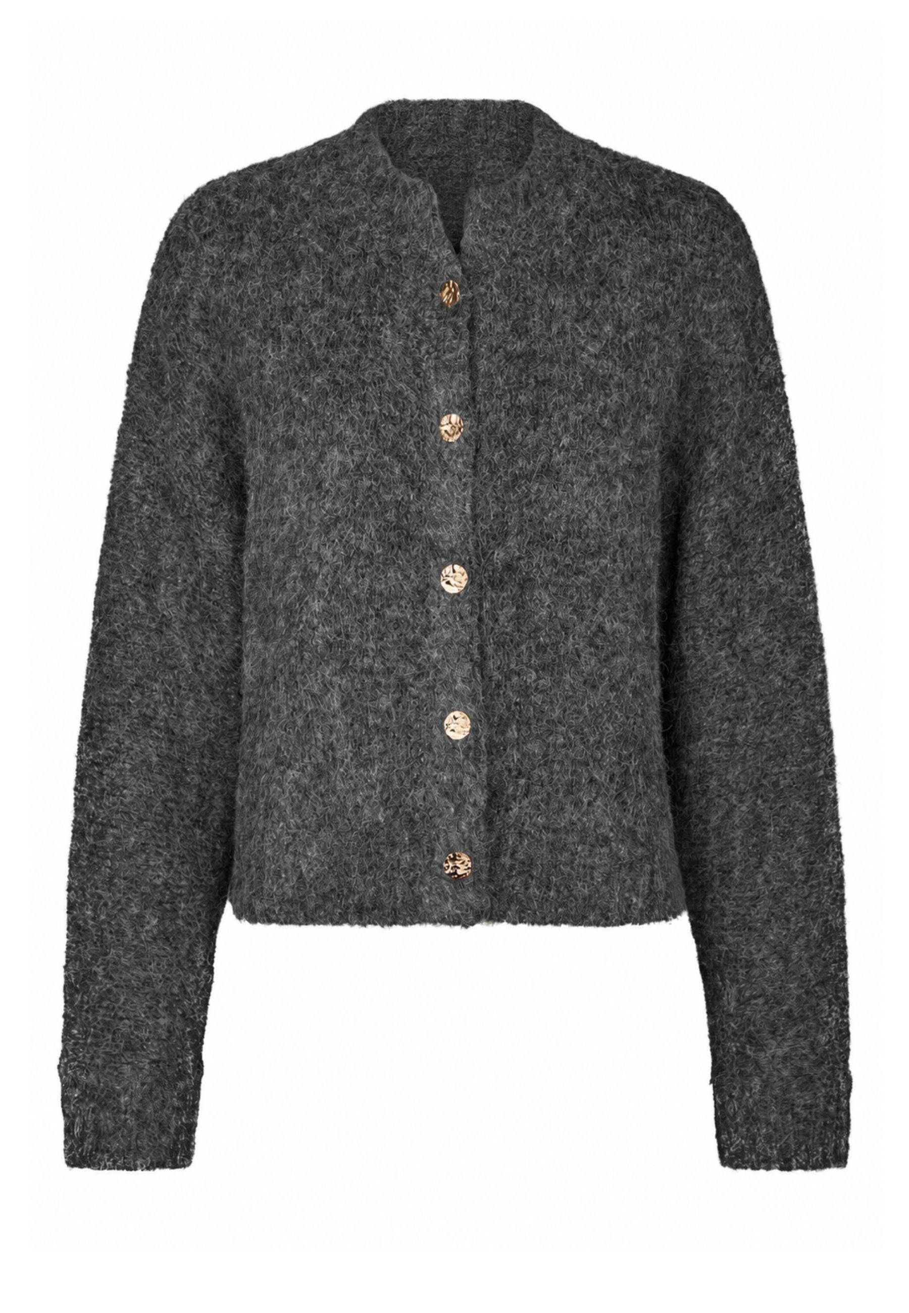 170031 Laura Fluffy Knit Cardigan_Antracit_Packshot_0