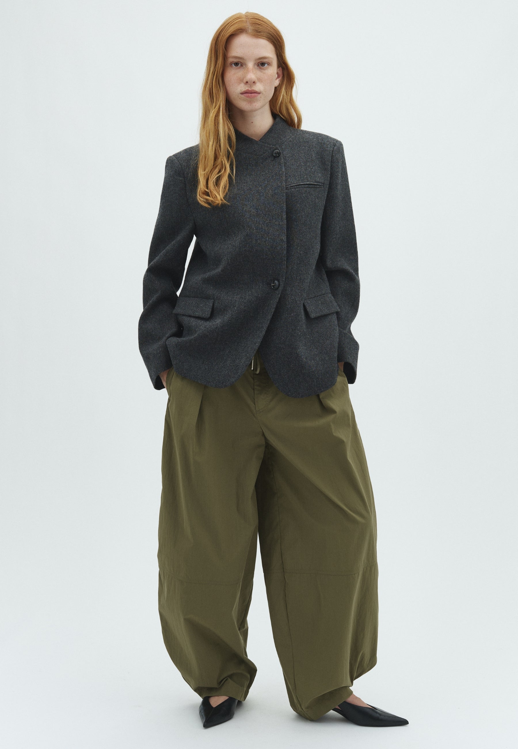 170034 Terine Structure Twill Blazer_Antracit_Model_0