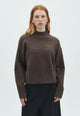 170038 Kaulina Knit Blouse_Brown Melange_Model_0