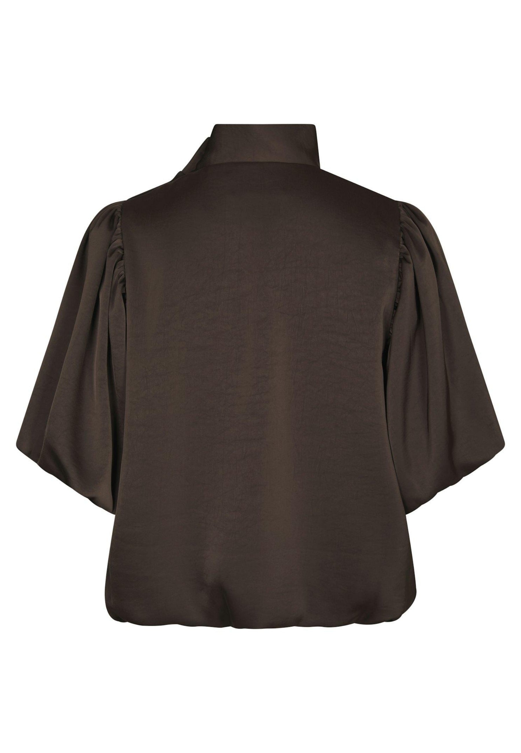 171157 Warisa Heavy Sateen Blouse_Dark Brown_Packshot_1