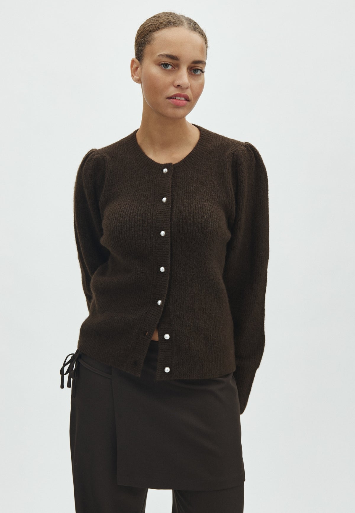 170030 Luna Knit Cardigan_Brown_Model_0