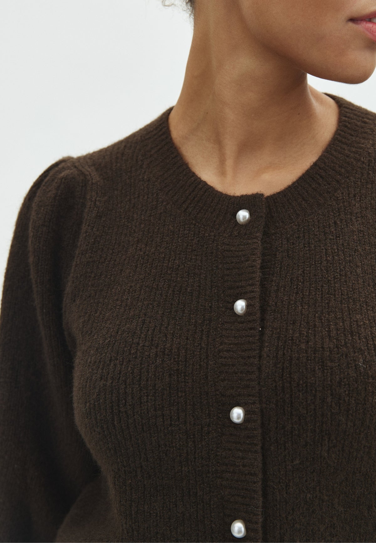 170030 Luna Knit Cardigan_Brown_Model_1