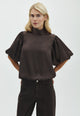 171157 Warisa Heavy Sateen Blouse_Dark Brown_Model_0