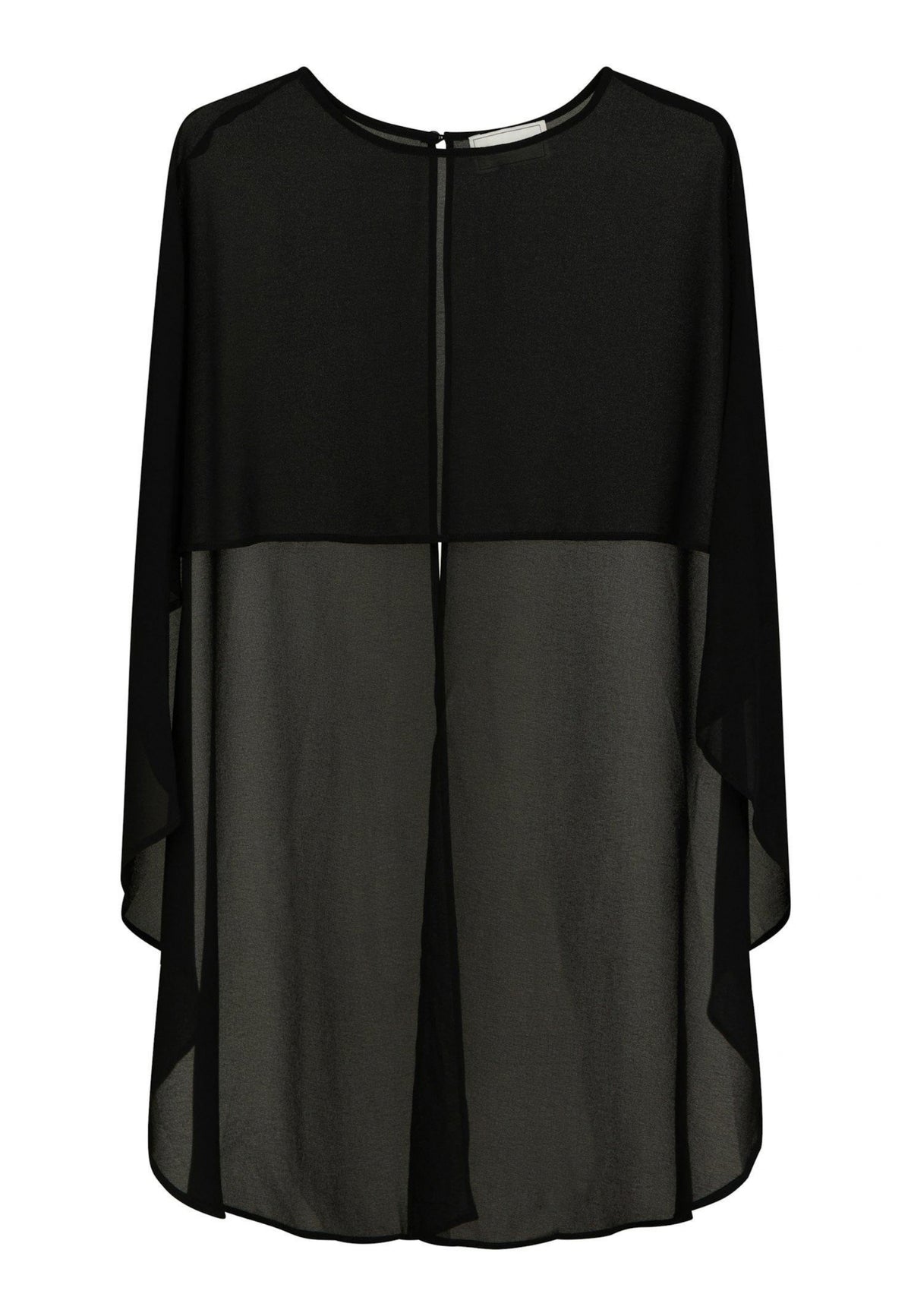 170836 Manufi Chiffon Cape_Black_Packshot_0