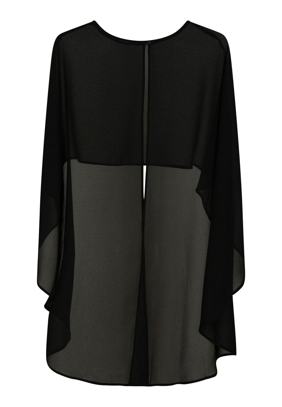 170836 Manufi Chiffon Cape_Black_Packshot_1