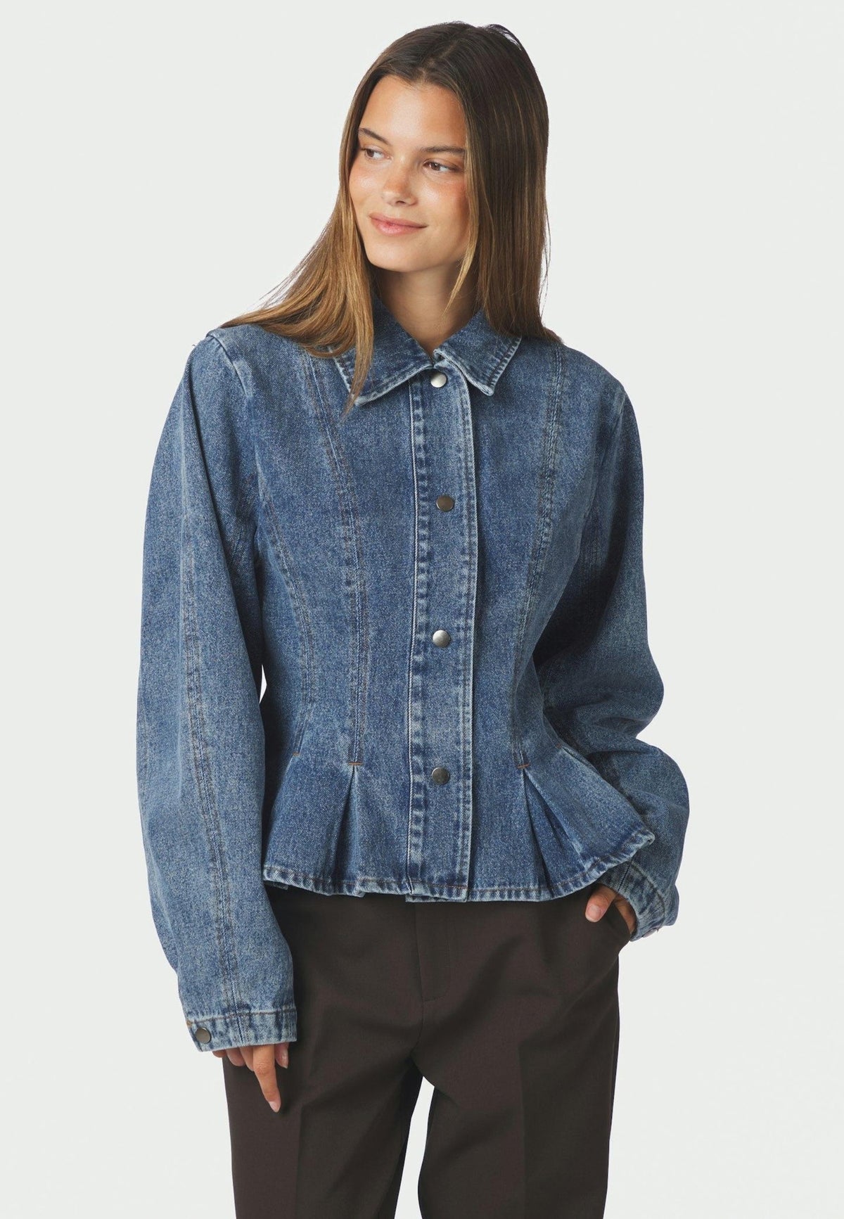 169549 Rivora Denim Peplum Jacket_Blue_Model_0
