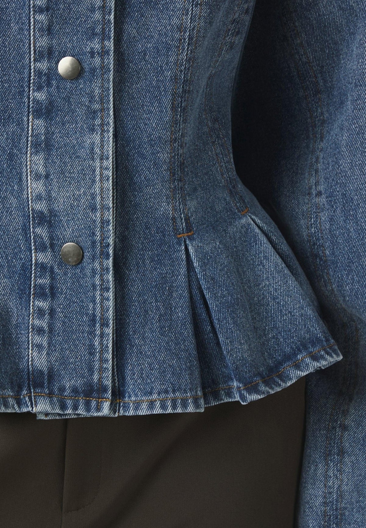 169549 Rivora Denim Peplum Jacket_Blue_Model_1