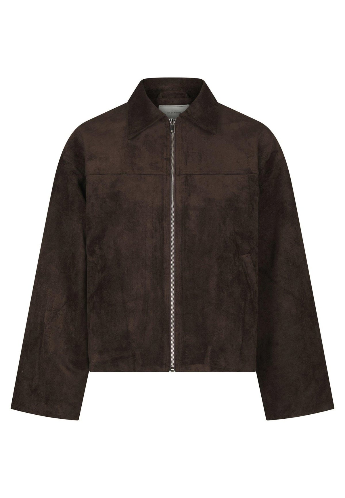 164002 Titan Faux Leather Jacket_Dark Brown_Packshot_0