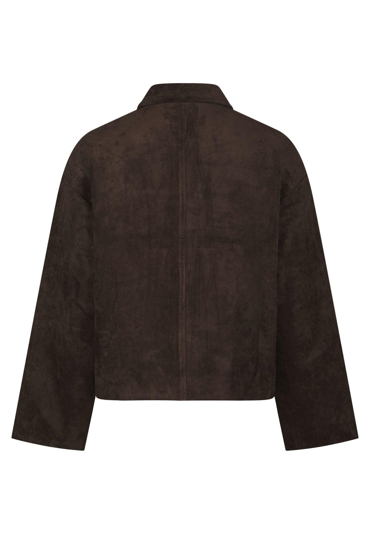 164002 Titan Faux Leather Jacket_Dark Brown_Packshot_1