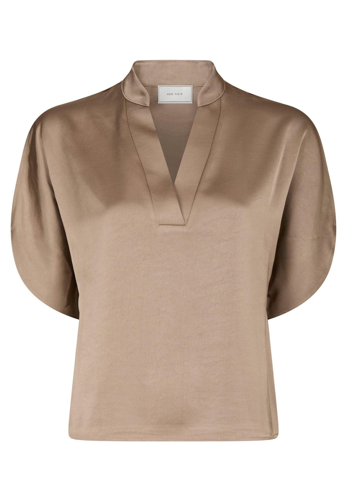 168286 Anelle Heavy Sateen Blouse_Dark Taupe_Packshot_0