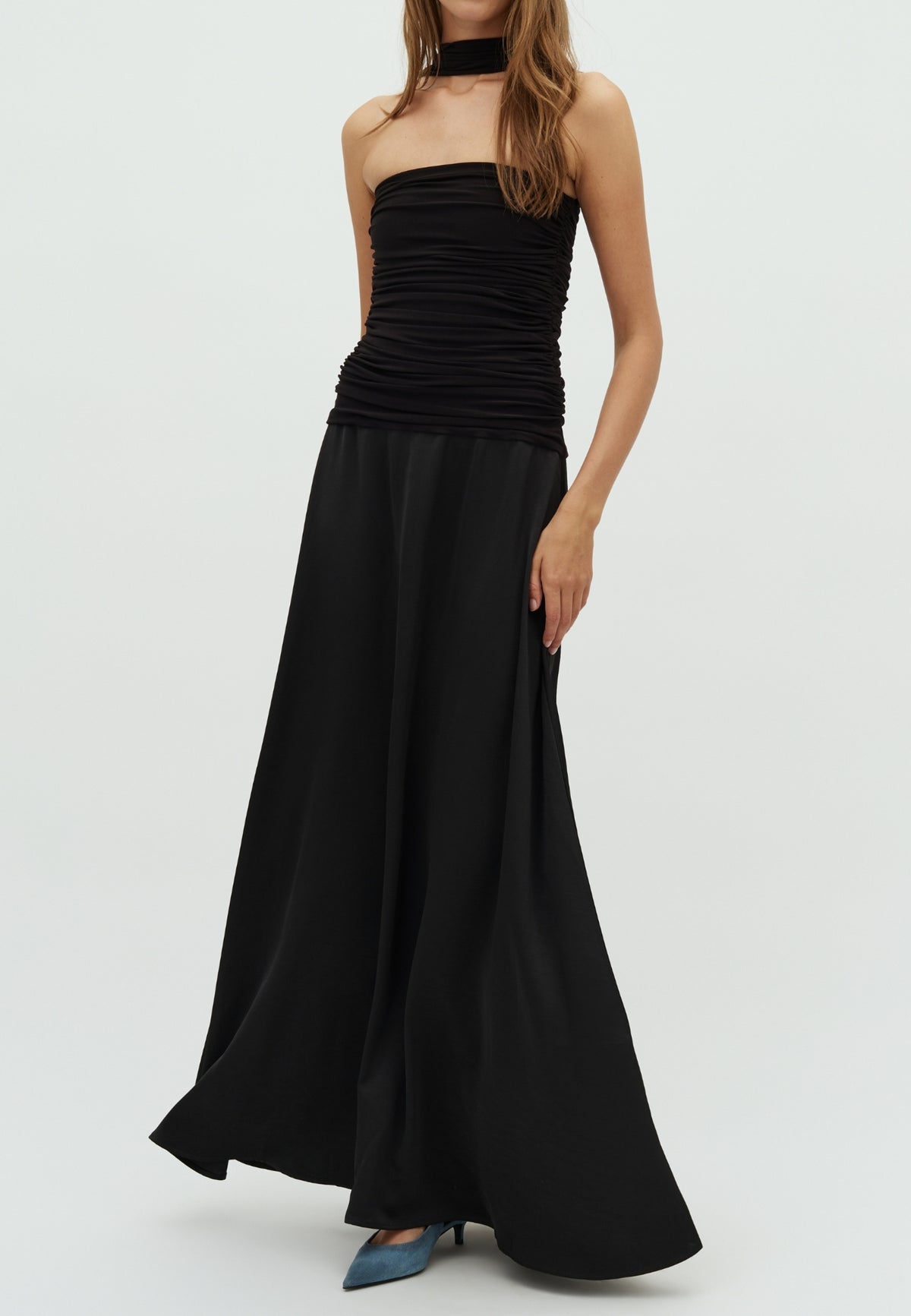 167450 Kamina Long Dress_Black_Model_0