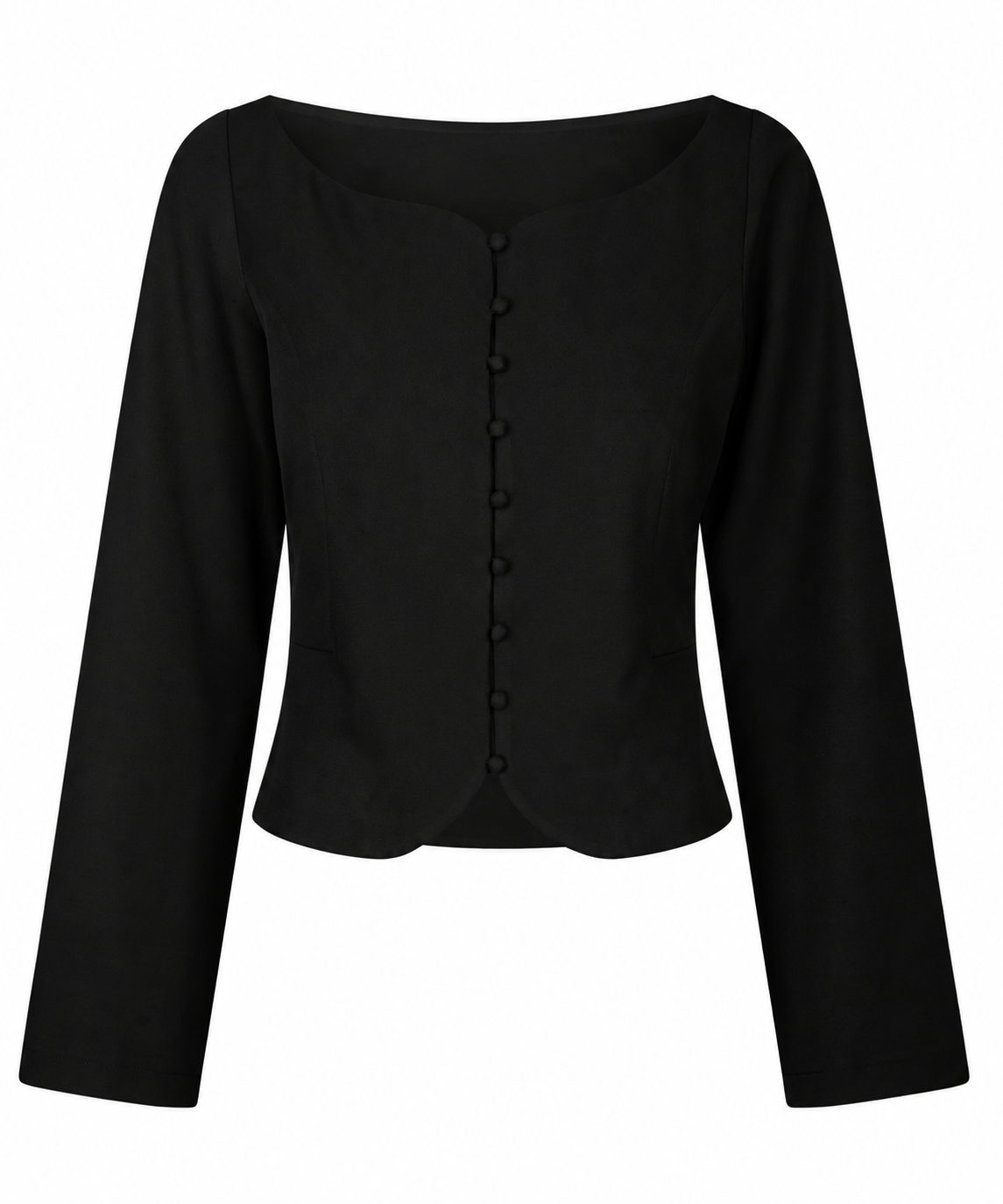 167442 Malsa Structure Blouse_Black_Packshot_0