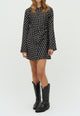 167455 Tumari Dot Dress_Black_Model_0