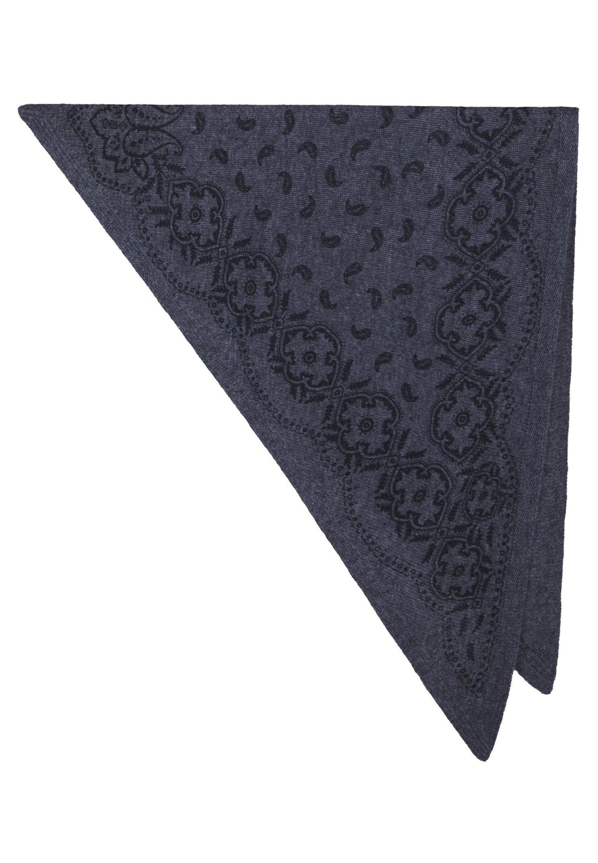 170741 Lolana Paisley Knit Scarf_Antracit Melange_Packshot_0