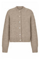 171630 Esana Solid Fluffy Knit Cardigan_Beige Melange_Packshot_0