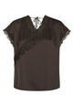 170061 Benera Heavy Sateen Lace Blouse_Dark Brown_Packshot_0